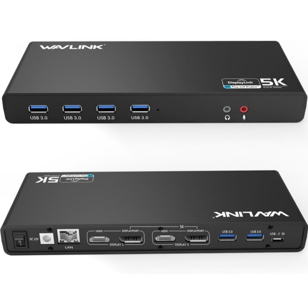 USB C Universal Docking Station, 15-in-1 Ultra 5K Dual 4K HD Multiple-Display